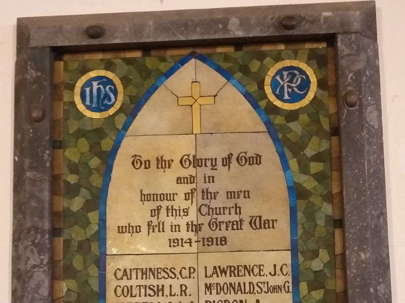 St George's Anglican Church Roll of Honour