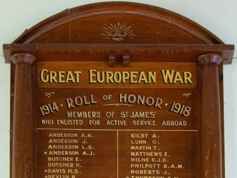 St James Anglican Church Roll of Honor