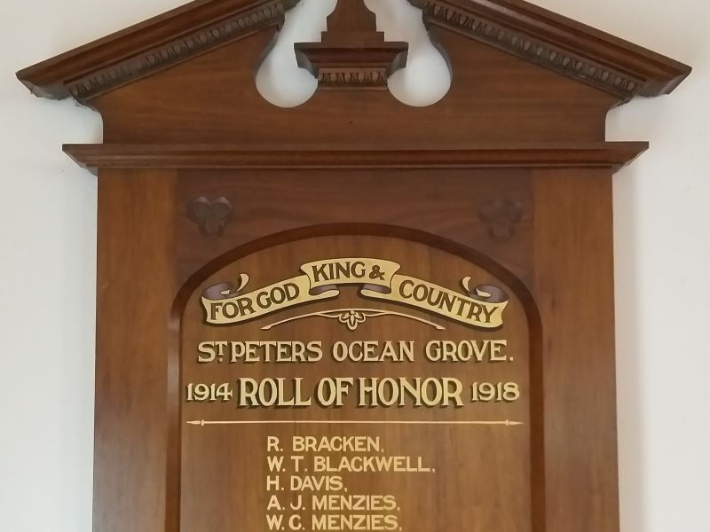 St Peter's Anglican Church Roll of Honor