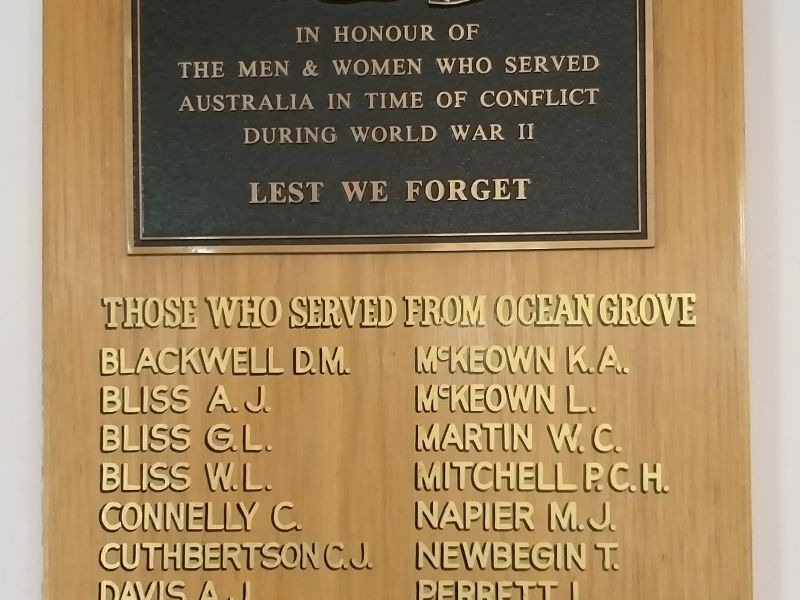 St Peter's Anglican Church Honor Roll