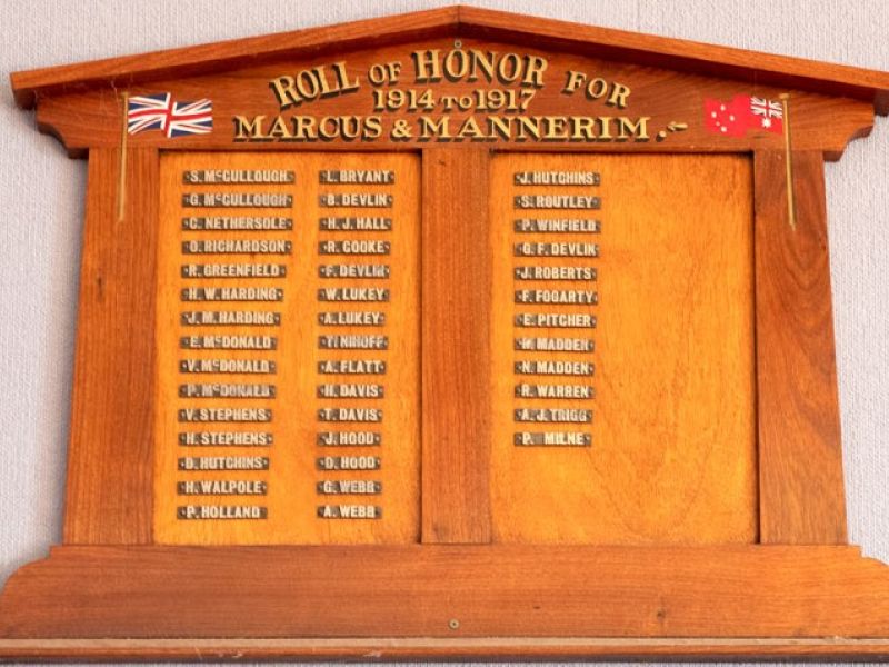 Marcus & Mannerim Roll of Honor