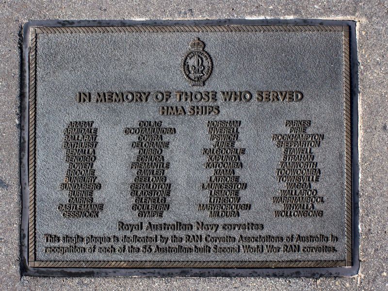 Royal Australian Navy Corvette Association Memorial Plaque