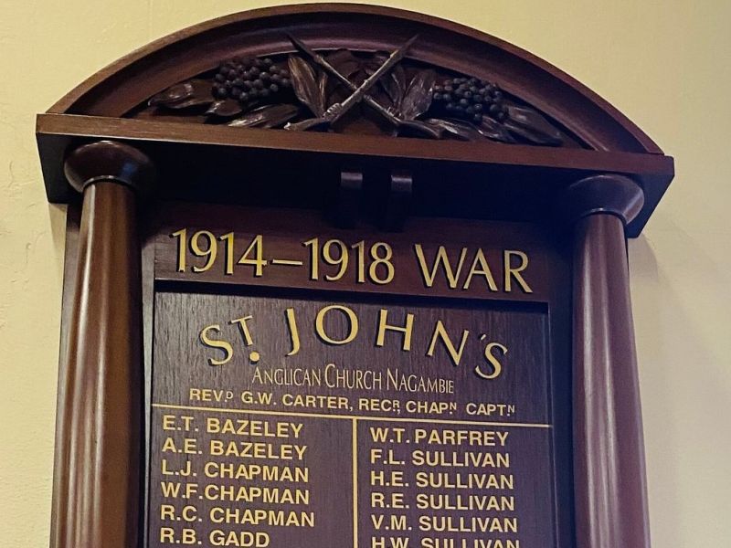 St Johns Anglican Church Nagambie Honor Roll