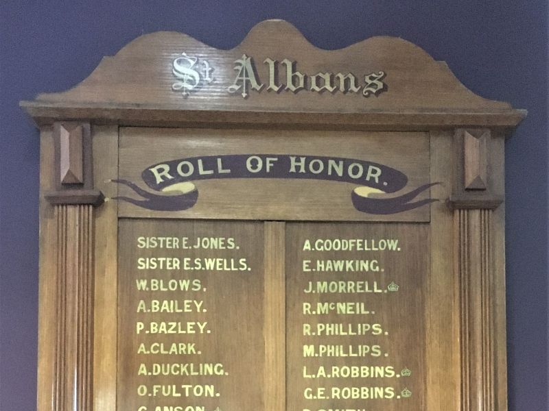 St Albans Church of England Roll of Honour