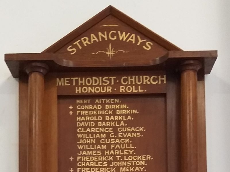 Strangways Methodist Church Honour Roll