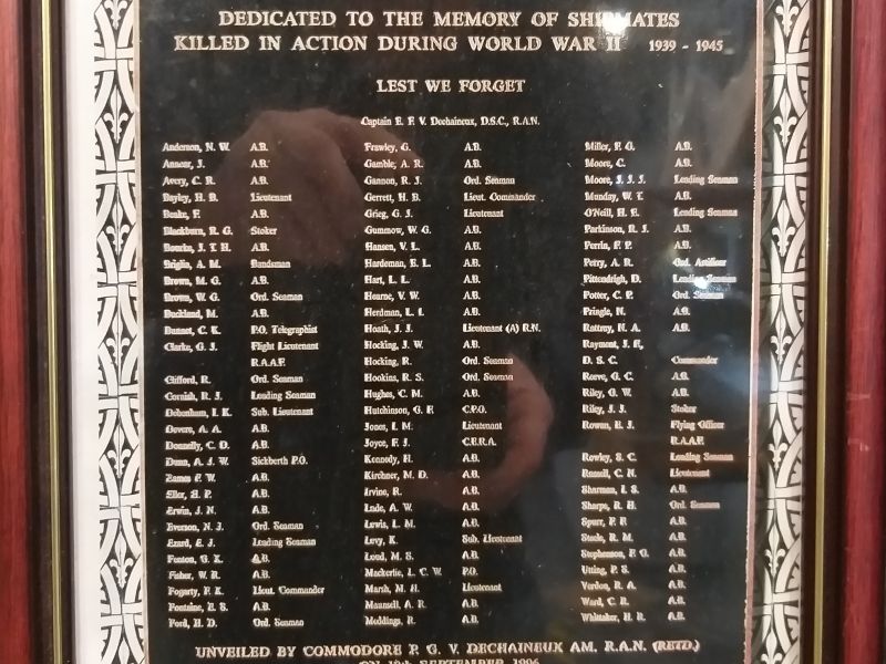 HMAS Australia II Roll of Honour