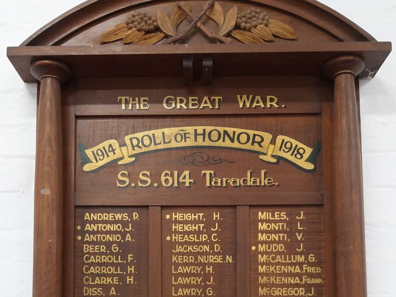 Taradale State School Roll of Honor