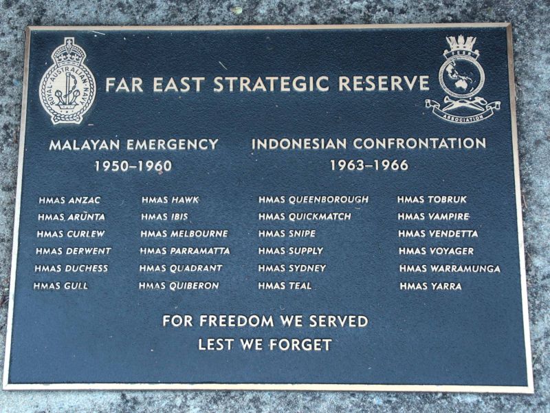 Far East Strategic Reserve Memorial Plaque at the Australian War Memorial, Canberra
