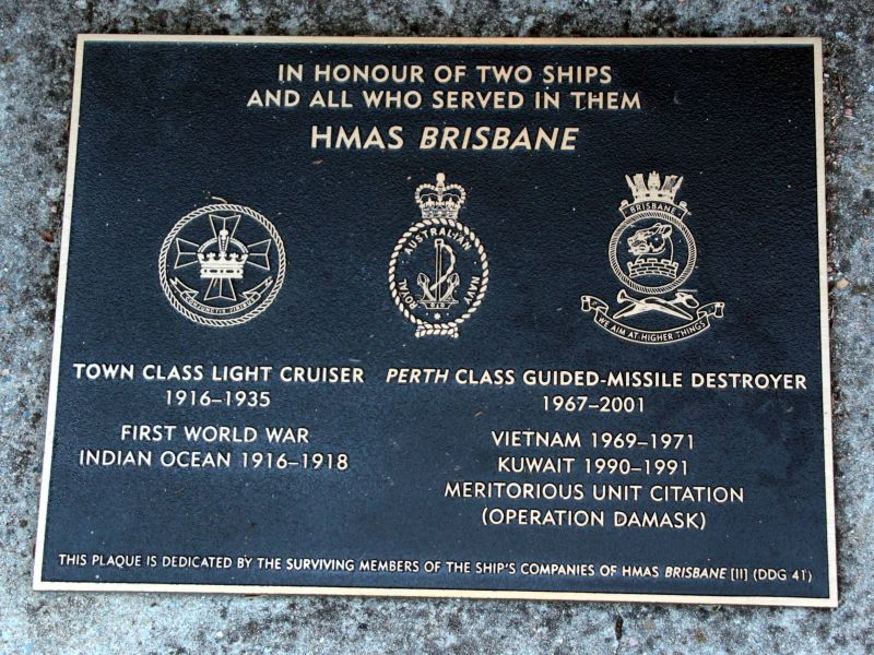 HMAS Brisbane Memorial Plaque at the Australian War Memorial, Canberra