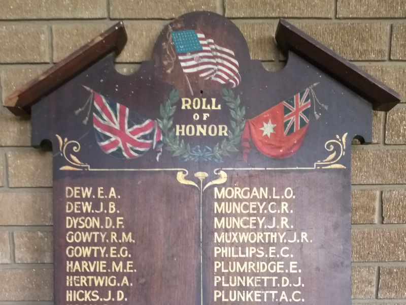 Aberdeen Street Baptist Church Roll of Honor WW2