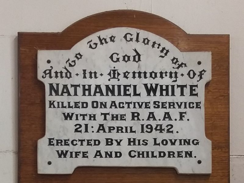 Nathaniel White Mem Plaque (St Lukes Uniting Church)