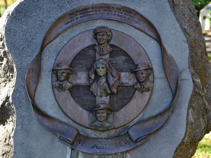 Five figures representing the range of women's service during the Second World War