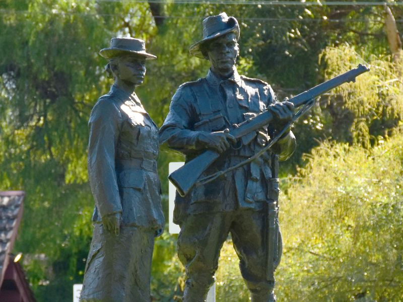 The figures atop the Memorial