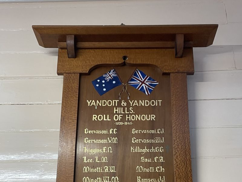 Yandoit Honour roll WWII