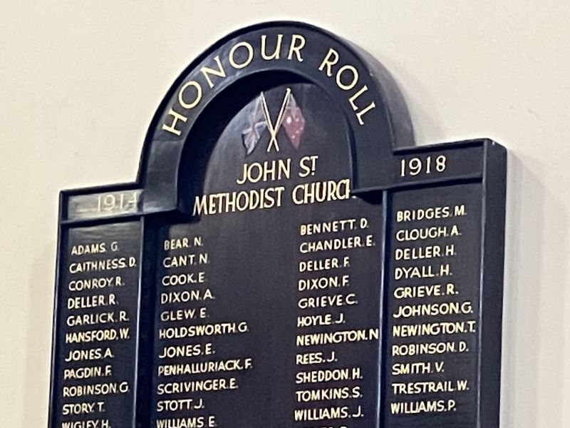 John St. Honour Roll WW1 & WW2