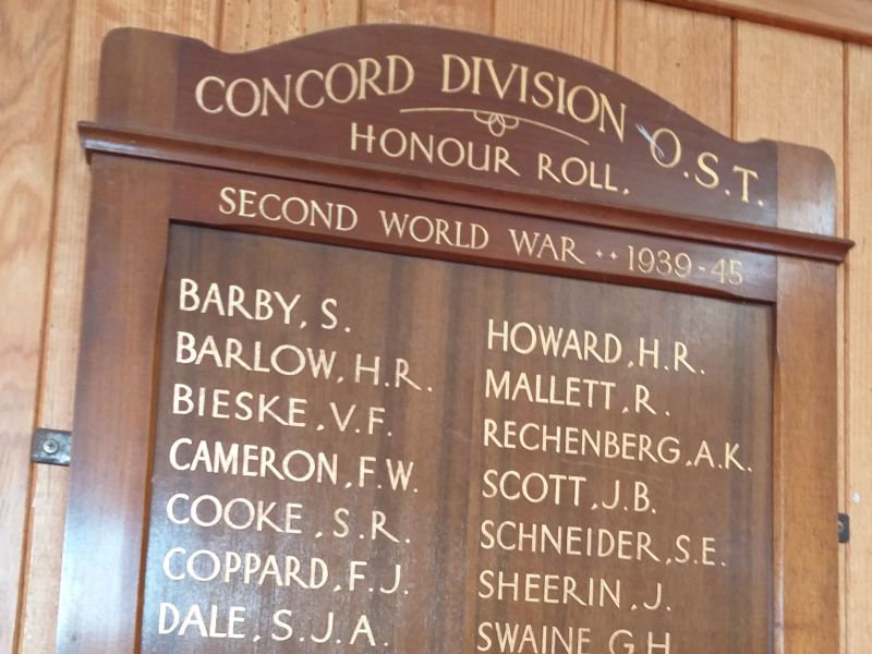 Concord Division Order of the Sons of Temperance Honour Roll WW2