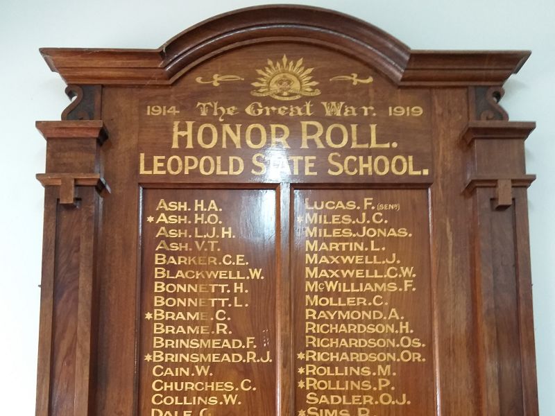 Leopold State School Honor Roll | Places of Pride