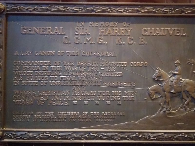 General Sir Harry Chauvel Memorial plaque