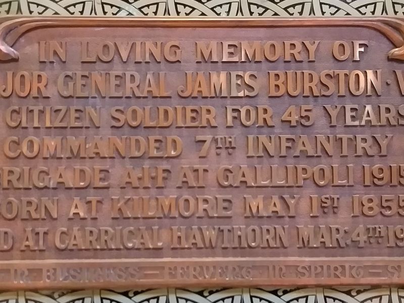 Major Gen James Burston Memorial plaque