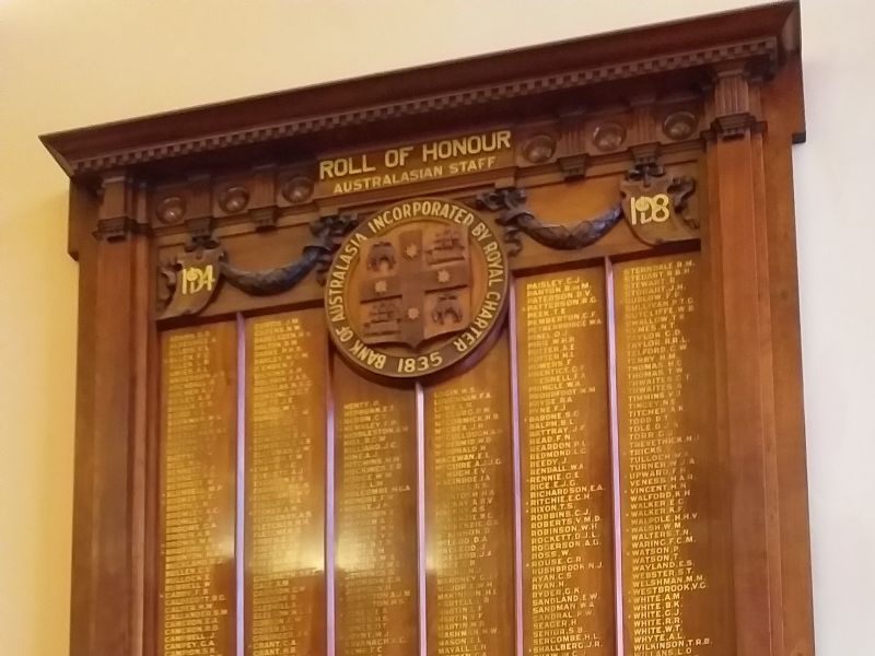 Bank of Australasia Roll of Honor