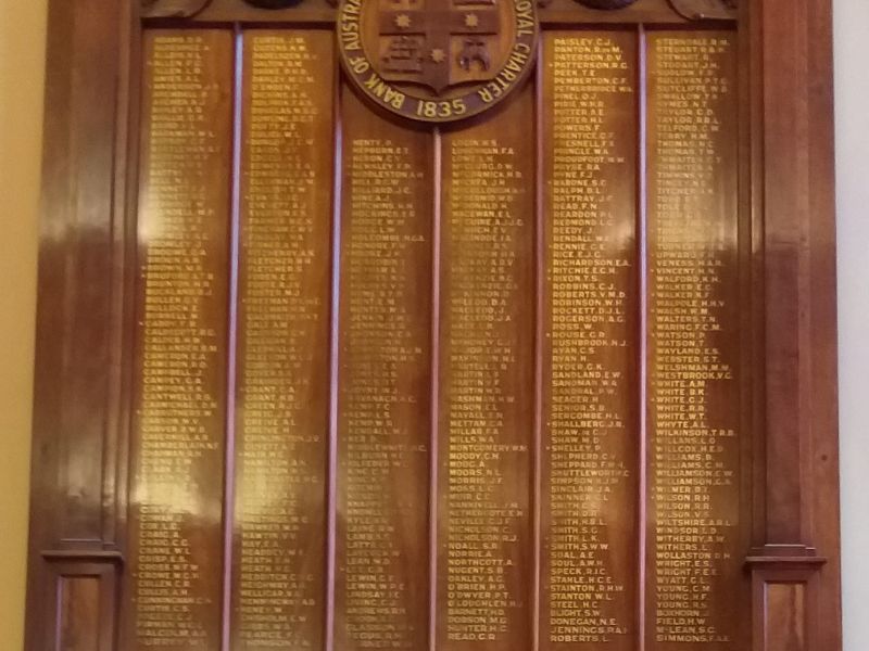 Bank of Australasia Roll of Honor