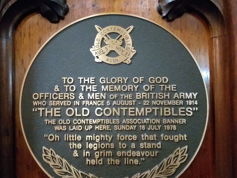 Old Contemptibles Memorial Plaque