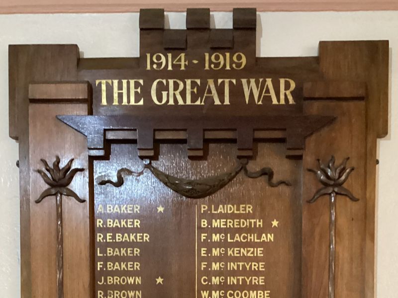 Nalangil World War 1 Honor Roll
