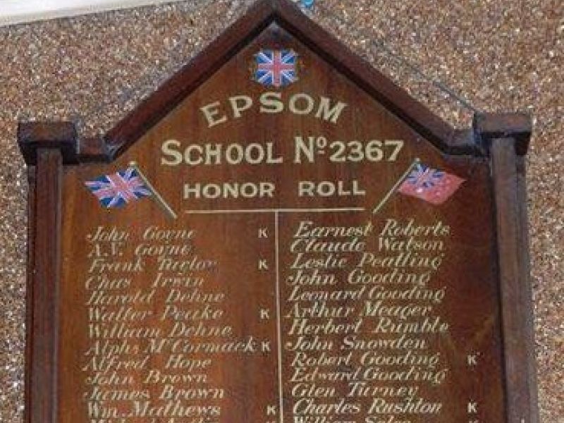 Epsom School No.2367 Honor Roll