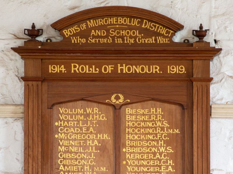 Boys of Murgheboluc District & School Roll of Honour