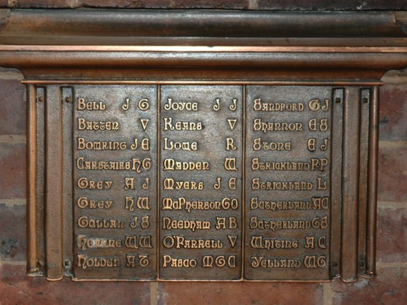 Geelong College Boer War Plaque