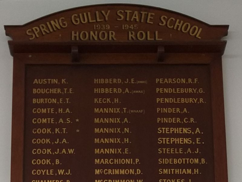 Spring Gully State School Honor Roll