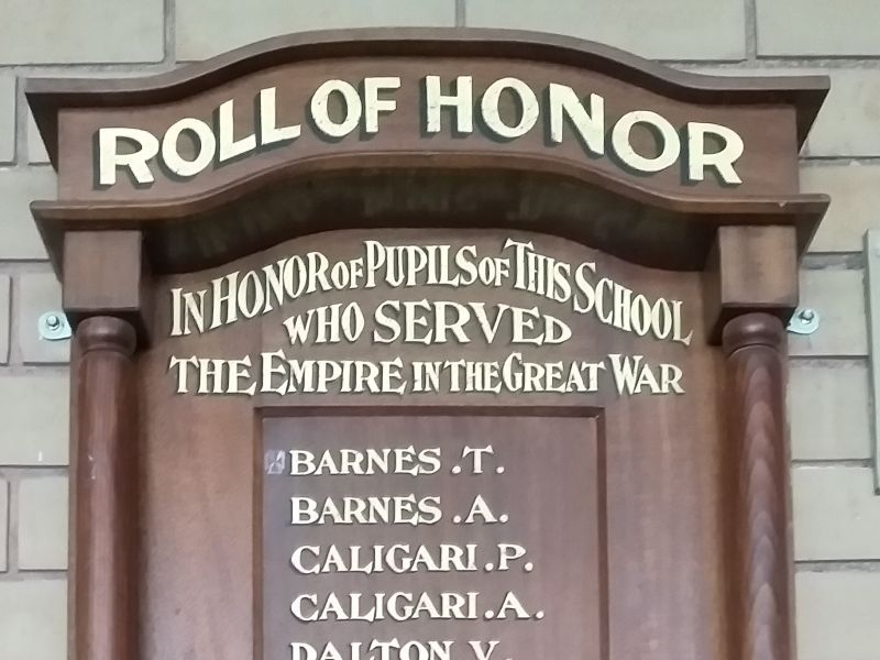 Kangaroo Hills State School Roll of Honor