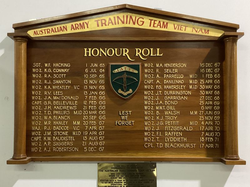 Australian Army Training Team Vietnam Honour Roll