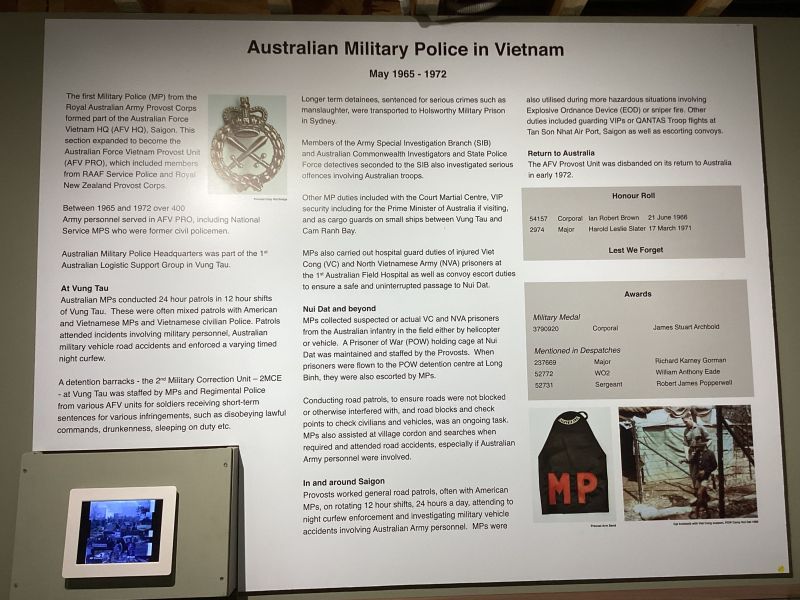 Australian Military Police Honour Roll