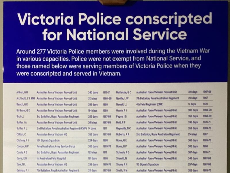 Victoria Police Who Were Conscripted