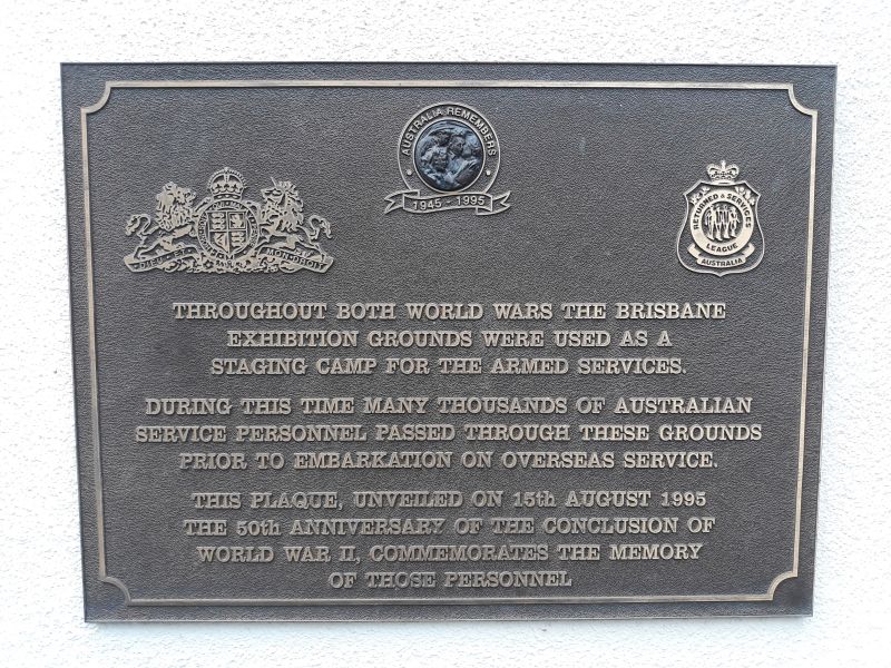 Plaque on the side of the RNA Council Stand, 14/08/2024