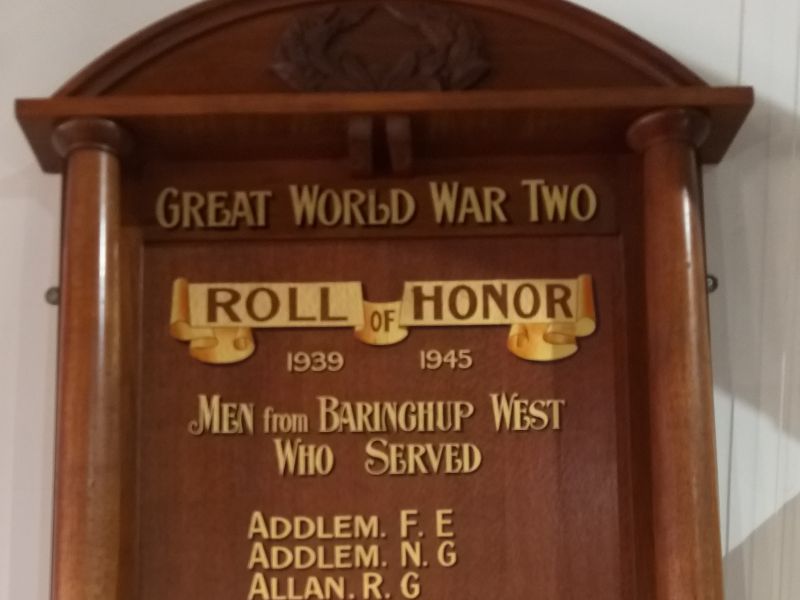 Baringhup West Roll of Honor WW2