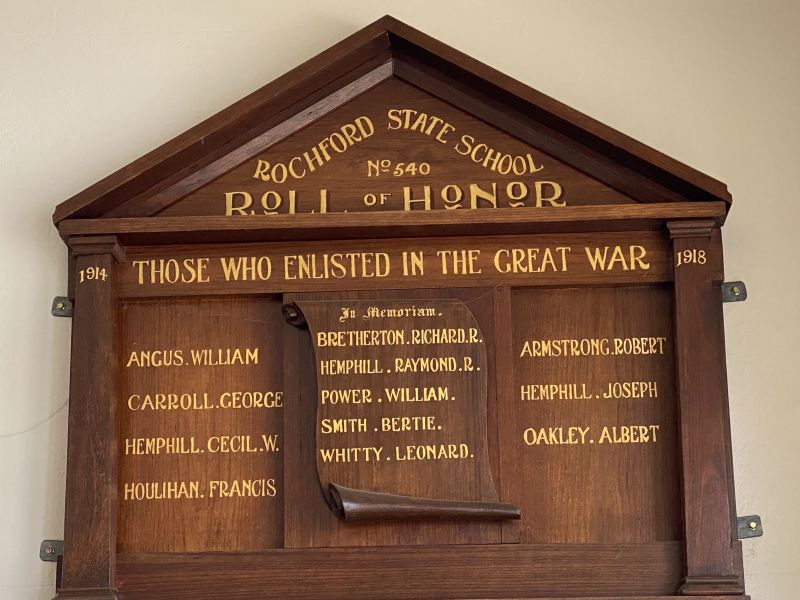 Rochford State School No.540 Roll of Honor
