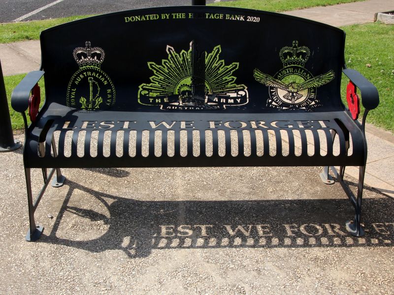 Crows Nest War Memorial Precinct "Lest We Forget" Seating