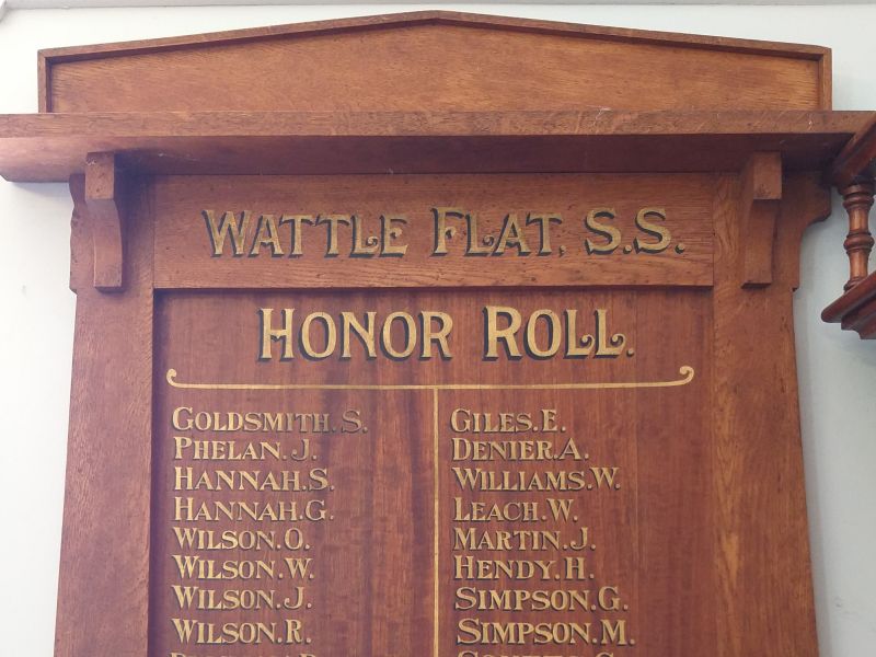 Wattle Flat State School Honor Roll