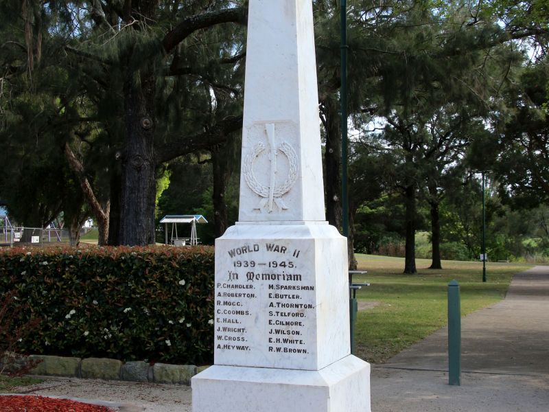 Allora World War II Memorial with Roll of Honour Plaques