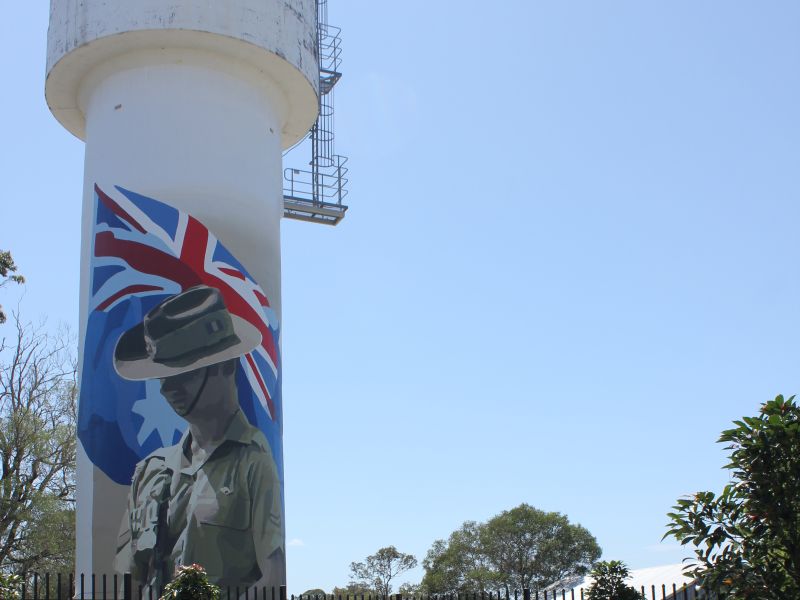 "Reflection" art on tower (05/10/2024)