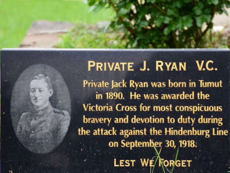 The J Ryan VC Memorial Panel