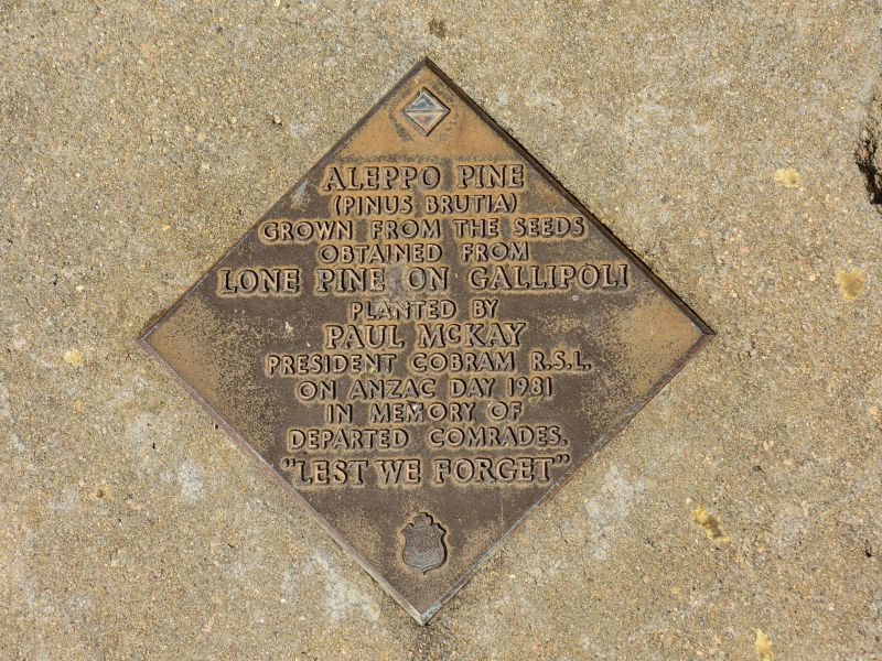 The dedication plaque