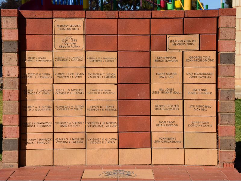 The Brian Pinnuck Memorial Park Honour Roll