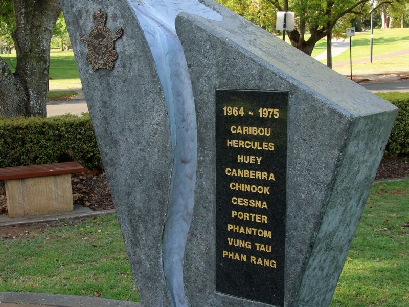 Toowoomba Vietnam War Memorial Royal Australian Air Force Involvement Descriptive Stone