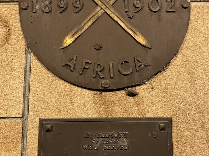 Boer War Plaque