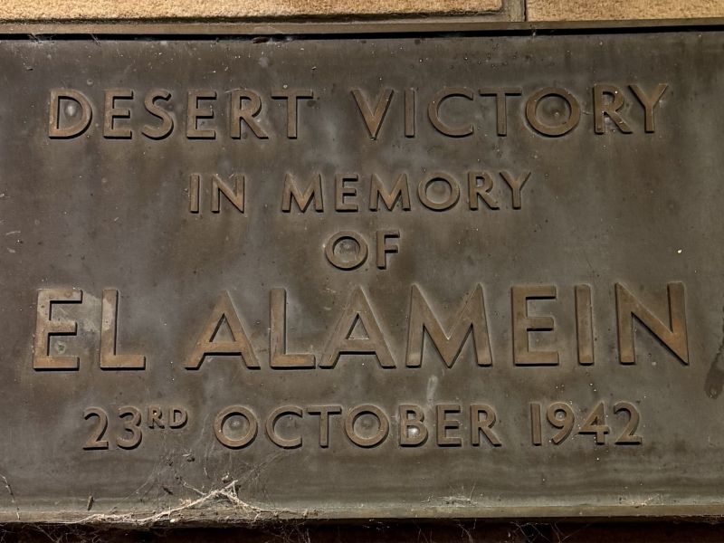 El Alamein Memorial Plaque