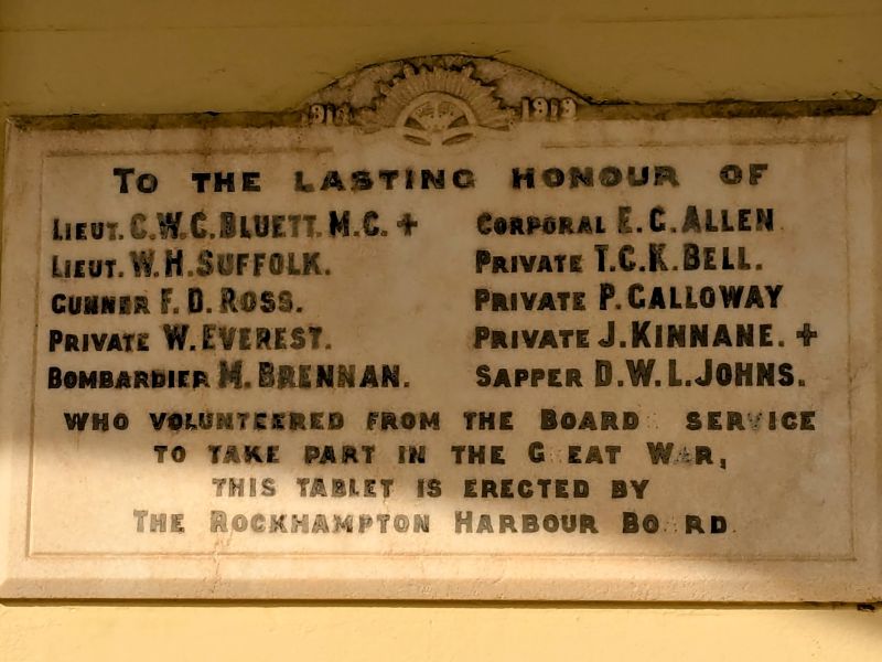 Rockhampton Harbour Board Great War Roll of Honour