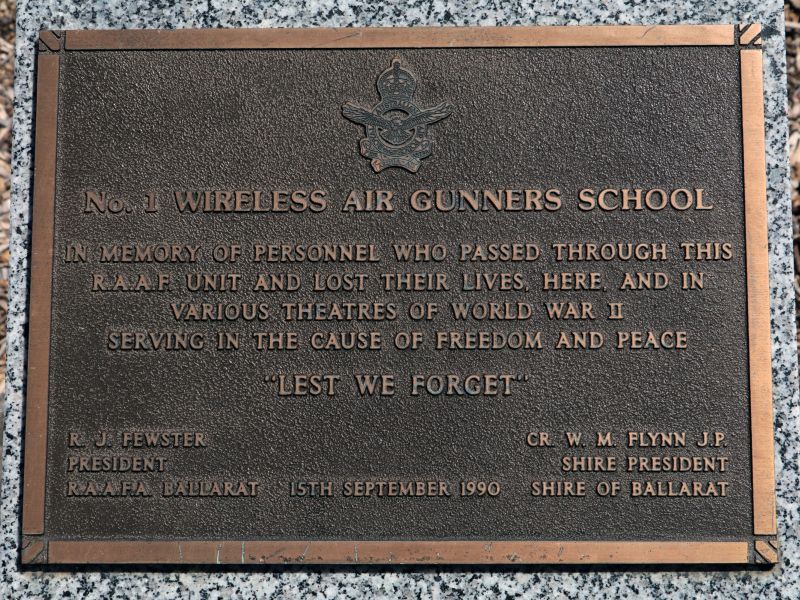 RAAFA Ballarat Airport Plaque